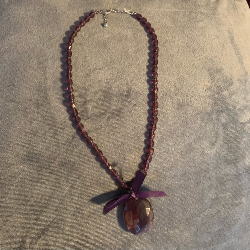 Purple Beabed Necklace